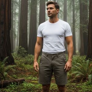 Ibex Organic Khaki Hiking Cargo Shorts - Size 34